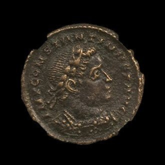 Roman Bronze Coin of Constantine the Great NGC – London Mint (AD 307–337) NGC (VF)