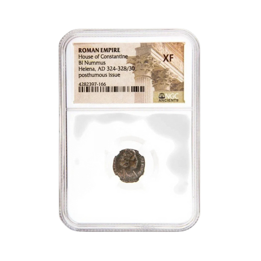 Authentic Roman Bronze Coin of Empress Helena - NGC Certified