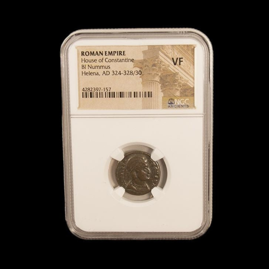 Roman Bronze AE3 of Helena, Mother of Constantine the Great NGC (AD 324–337)