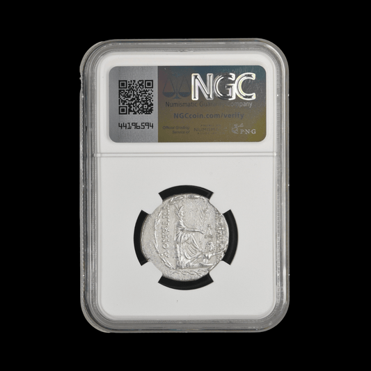 Ancient Armenian Silver Tetradrachm of Tigranes II the Great (95–56 BC, Tyche of Antioch Type), Authenticated Ancient Coin - Kinzer Coins