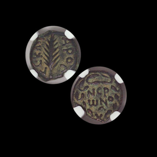 Ancient Biblical Bronze Coin of Porcius Festus (Roman Governor Who Tried the Apostle Paul) - Kinzer Coins