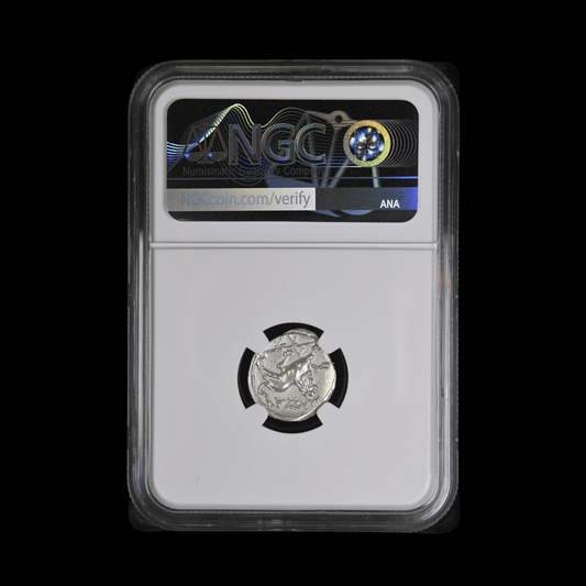 Ancient Celtic Silver Drachm of Massalia (2nd–1st Century BC, Artemis & Lion Type), Authenticated Ancient Coin - Kinzer Coins