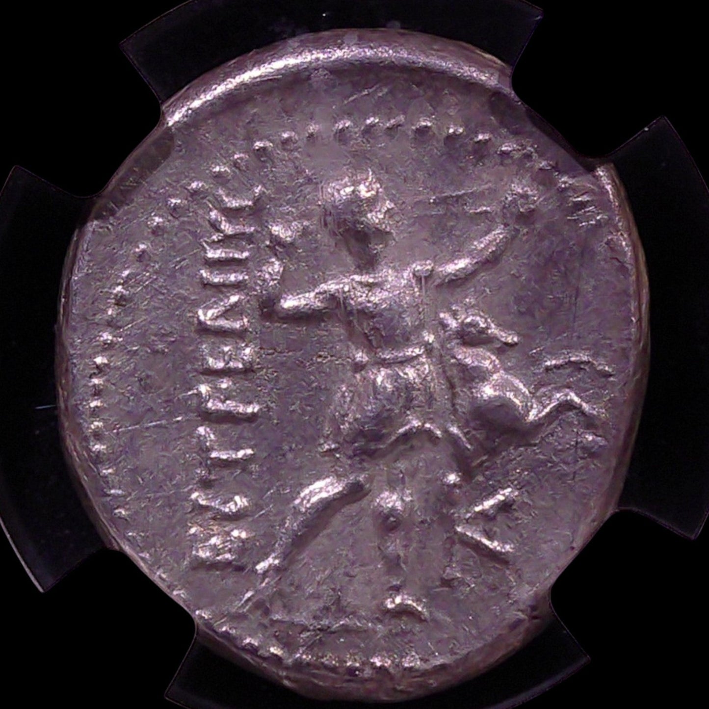 Ancient Greek Silver Stater of Aspendus (c. 325–250 BC, Famous Wrestlers & Slinger Type), Authenticated Ancient Coin - Kinzer Coins