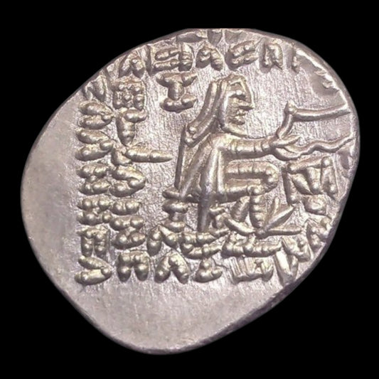 Ancient Parthian Silver Coin of King Phraates IV (Victor Over Rome’s Lost Standards) - Kinzer Coins