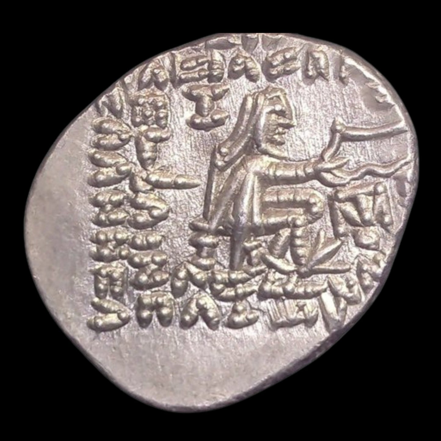 Ancient Parthian Silver Coin of King Phraates IV (Victor Over Rome’s Lost Standards) - Kinzer Coins