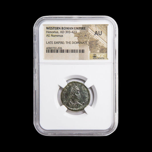 Ancient Roman Bronze Coin of Emperor Honorius (Ruler During Rome’s Final Centuries) - Kinzer Coins