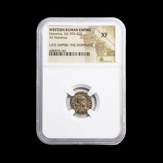 Ancient Roman Bronze Coin of Emperor Honorius (Western Roman Emperor) - Kinzer Coins