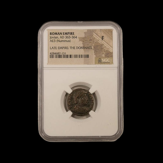 Ancient Roman Bronze Coin of Emperor Jovian (Restorer of Christianity After Julian) - Kinzer Coins