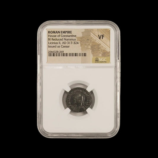 Ancient Roman Bronze Coin of Emperor Licinius II (Rival Dynasty of Constantine the Great) - Kinzer Coins