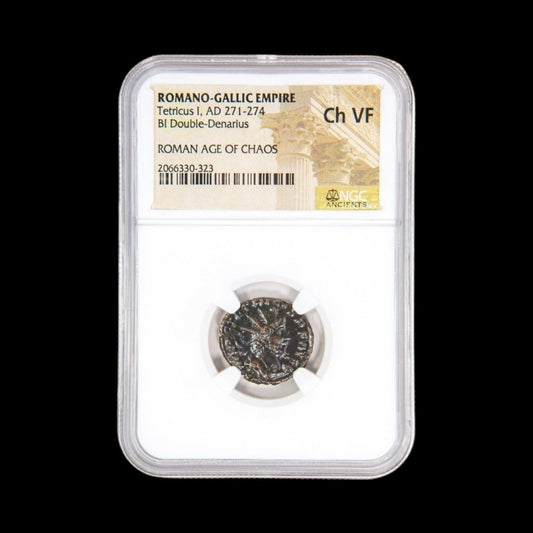 Ancient Roman Bronze Coin of Emperor Tetricus I (Breakaway Ruler of Roman Gaul) - Kinzer Coins