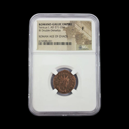 Ancient Roman Bronze Coin of Emperor Tetricus I (Breakaway Ruler of Roman Gaul) - Kinzer Coins