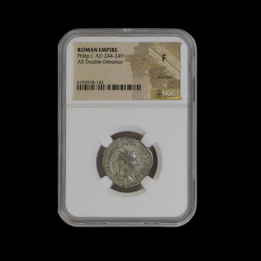Ancient Roman Silver Coin of Emperor Philip I (Rome’s 1,000th Anniversary Emperor), NGC Certified - Kinzer Coins