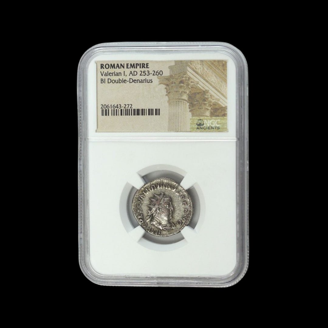 Ancient Roman Silver Coin of Emperor Valerian I (Emperor Captured by Persia) - Kinzer Coins