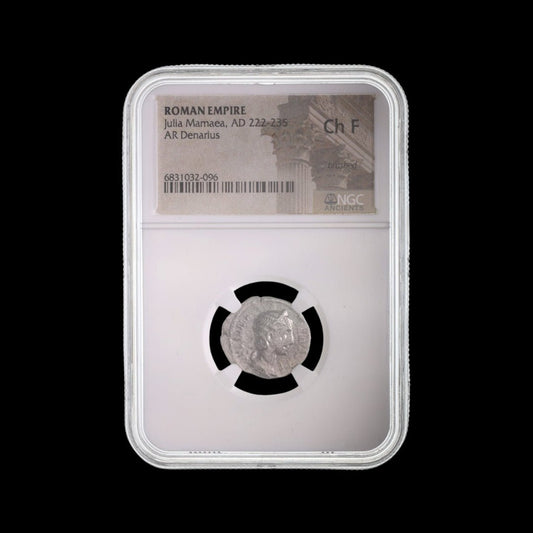 Ancient Roman Silver Coin of Empress Julia Mamaea (Mother of Emperor Severus Alexander) - Kinzer Coins