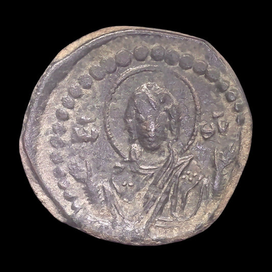 Anonymous Byzantine Bronze Coin Featuring Jesus Christ — Constantinople Mint (Romanus IV) - Kinzer Coins