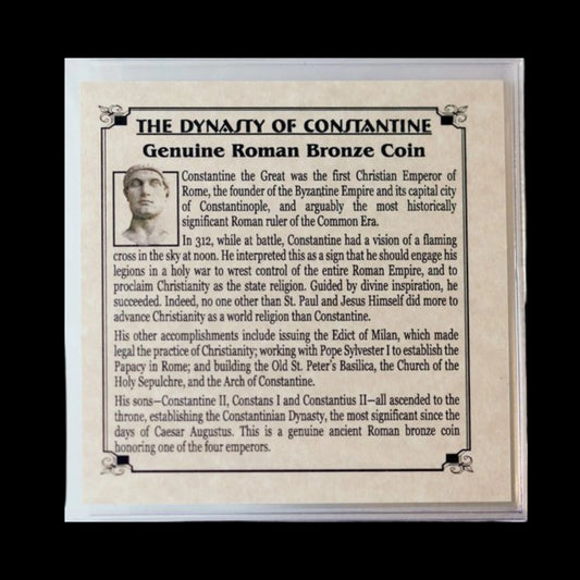 Constantine Dynasty Bronze – Roman Imperial Coin, c. AD 306–361 (Over 1,650 Years Old) - Kinzer Coins