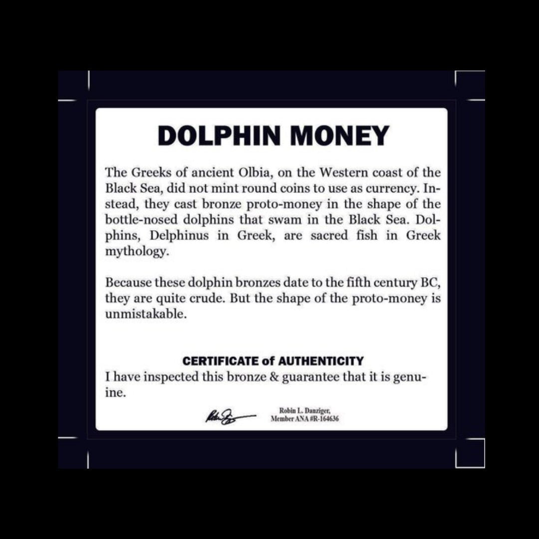 Dolphins of Olbia: Ancient Proto - Money from the Black Sea (about 2500 years ago) - Kinzer Coins
