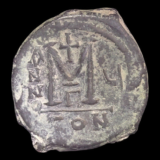 Justin II & Empress Sophia Bronze Coin from Constantinople — The Imperial Couple of Byzantium - Kinzer Coins