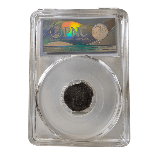 PNC certified Marcus Aurelius denarius reverse side legend