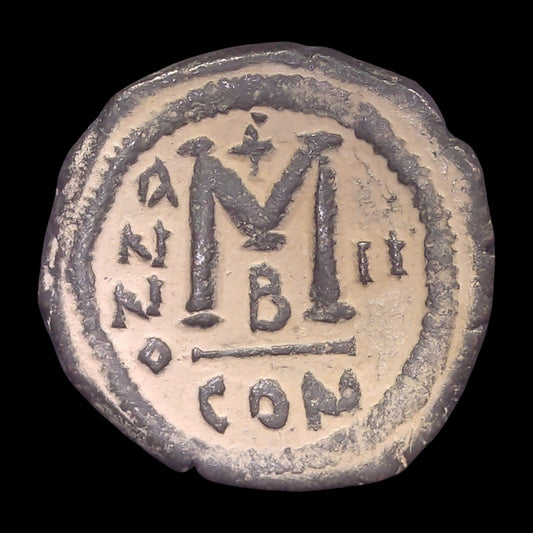 Maurice Tiberius Bronze Follis from Constantinople — The Emperor Before Byzantium's Greatest Crisis - Kinzer Coins