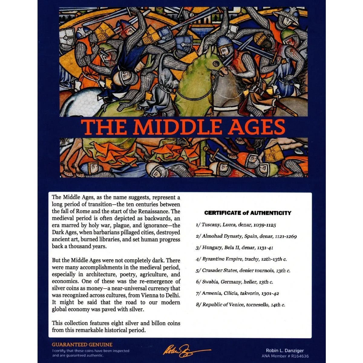 Middle Ages: 8 Silver Coins Collection (about 600 - 1000 years ago) - Kinzer Coins