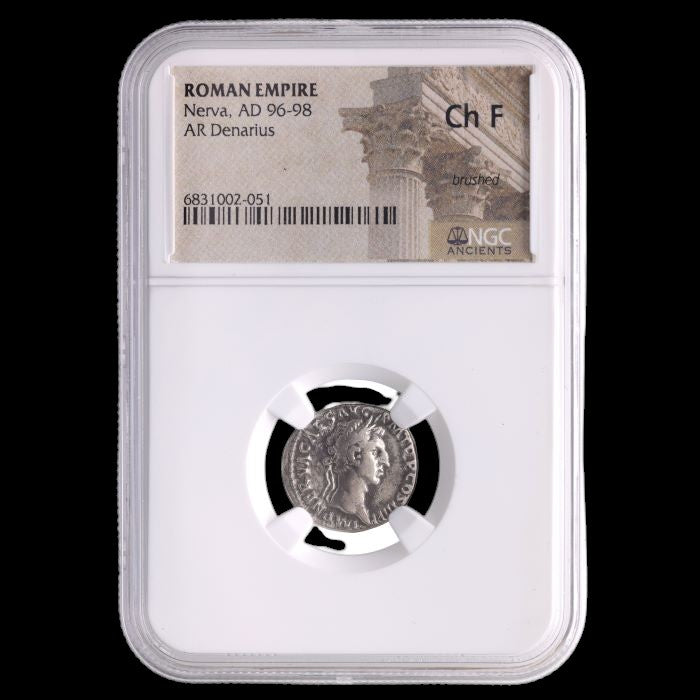 Nerva Silver Denarius — First of the Five Good Emperors, NGC-Certified