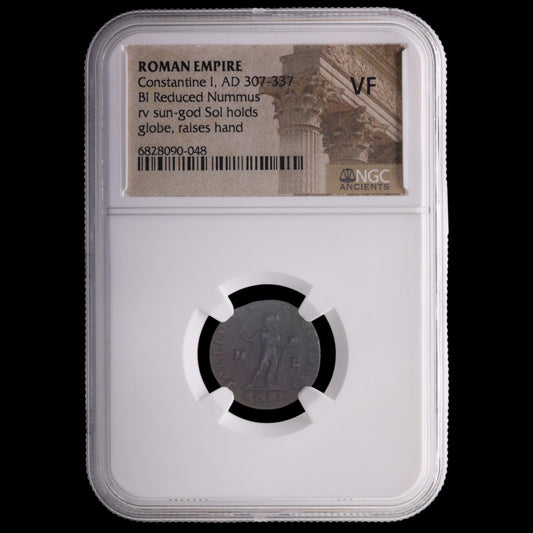NGC Certified Roman Bronze Coin of Constantine the Great – Sol Invictus Reverse (AD 272–337) - Kinzer Coins