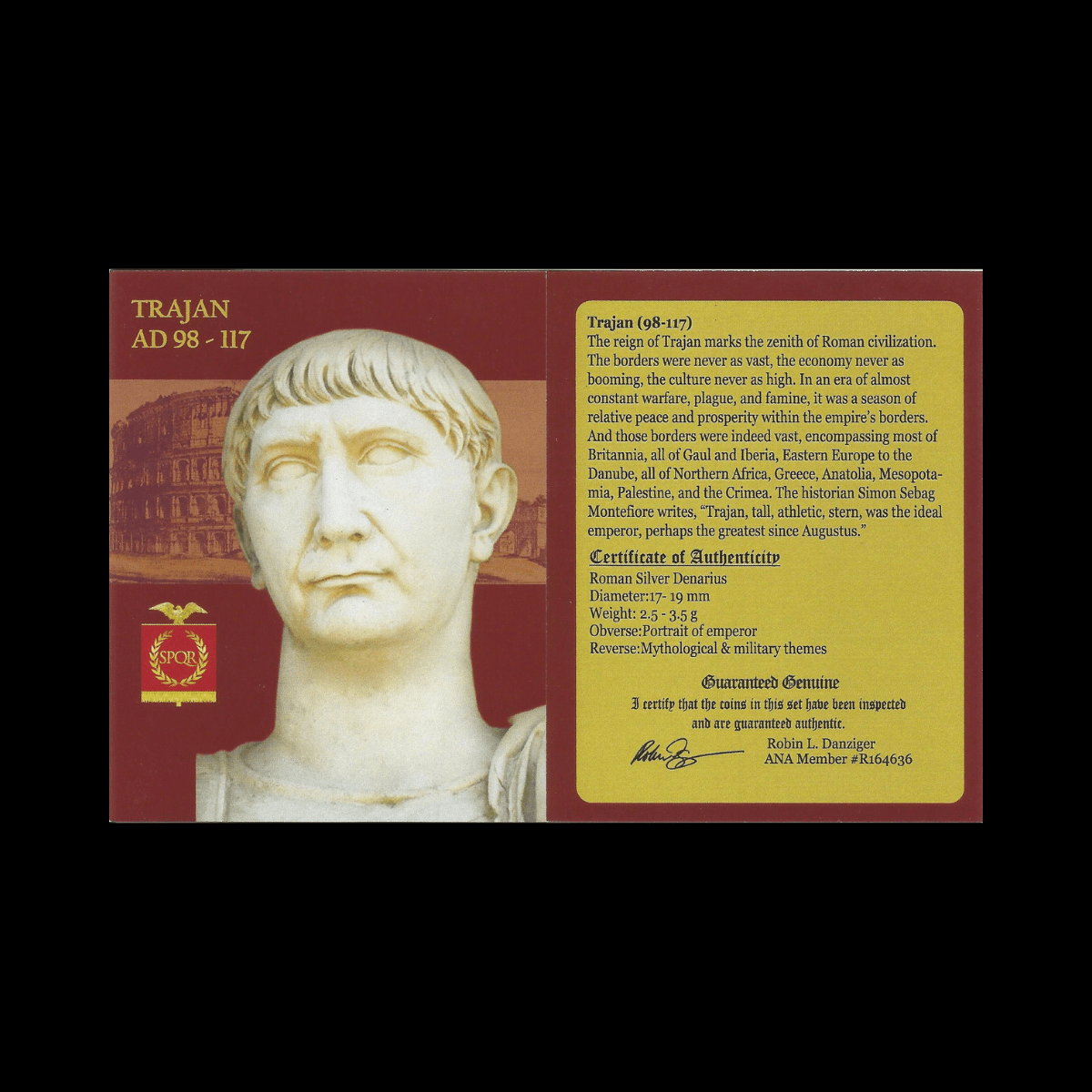NGC Roman Silver Denarius of Trajan (AD 98–117) — From the Height of the Roman Empire - Kinzer Coins