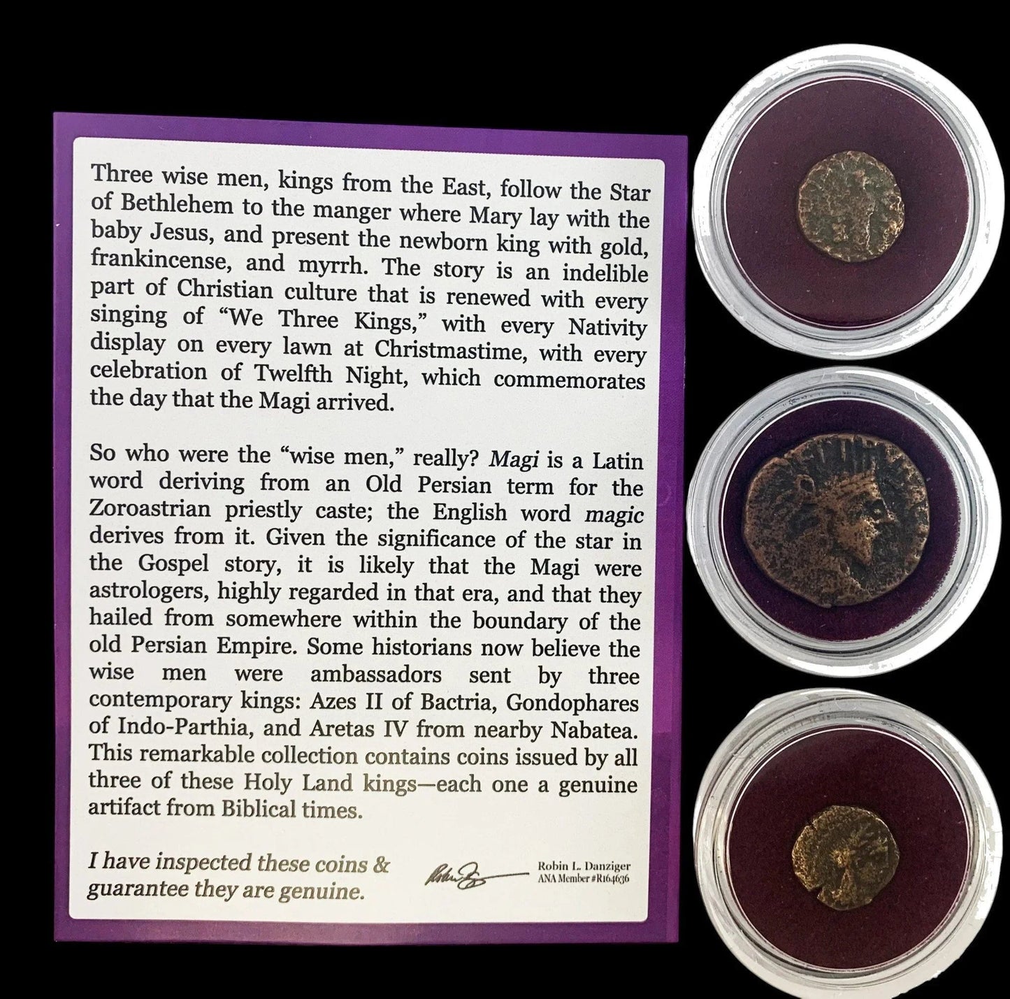 Own Three Coins from the Eastern World of the Magi - Kinzer Coins