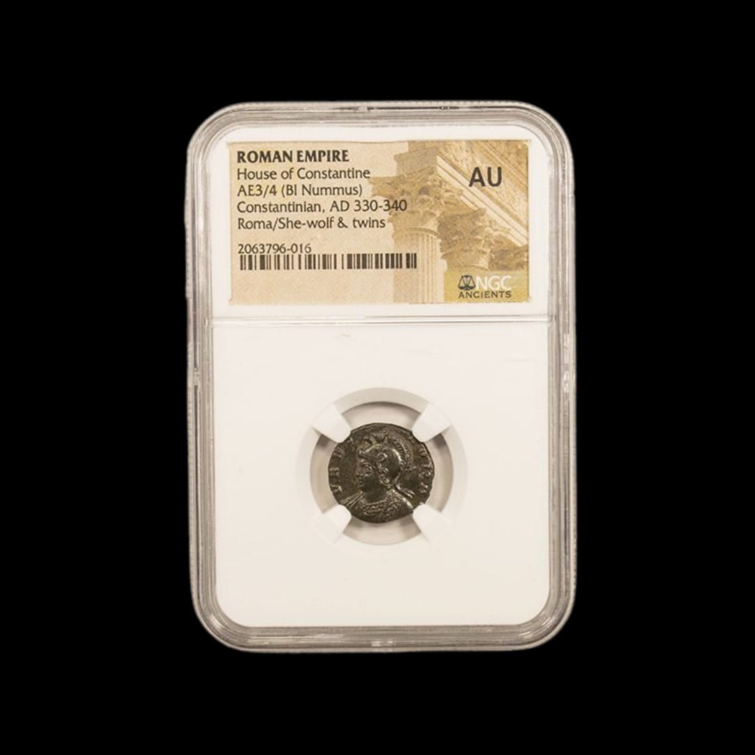 Ancient Roman Bronze Coin 'Urbs Roma' Commemorative - City of Rome - NGC Certified - Kinzer Coins