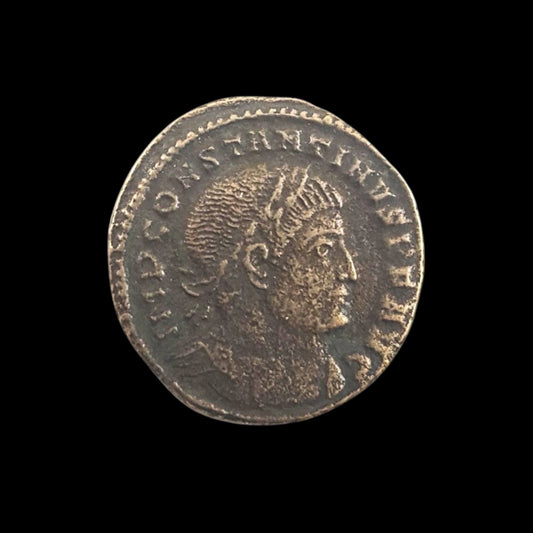 Roman Empire — Constantine I “The Great” (AD 306–337) — Æ Follis, ca. AD 316–320 — The Risen Sun: The First Coin of Christ - Kinzer Coins