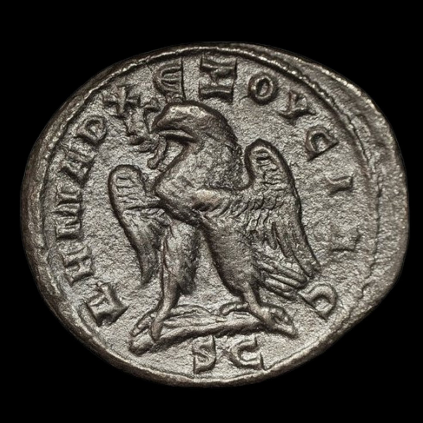 Roman Provincial Billon Tetradrachm (Large Silver - Alloy Coin) of Emperor Hostilian (about 1770 years ago) - Kinzer Coins
