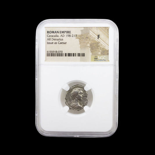 Roman Silver Coin – Emperor Caracalla (about 1,800 years old) – NGC Certified – Featured in Gladiator II - Kinzer Coins