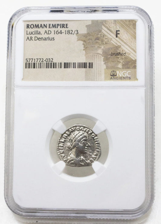 Roman Silver Denarius of Empress Lucilla — Daughter of Marcus Aurelius, from the Era that Inspired Gladiator - Kinzer Coins