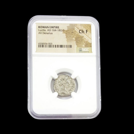 Roman Silver Denarius of Empress Lucilla — Daughter of Marcus Aurelius, from the Era that Inspired Gladiator - Kinzer Coins