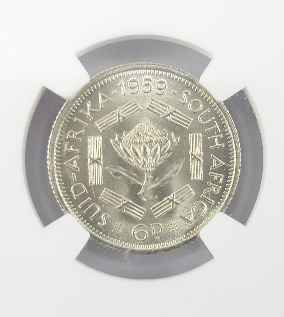 South Africa 1959 Sixpence — Queen Elizabeth II — representative supplier photograph 4