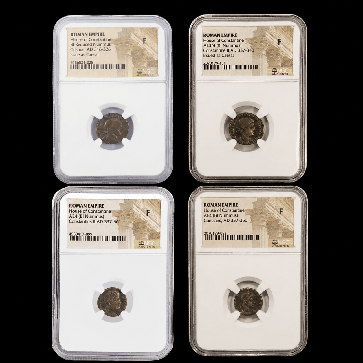 Sons of Constantine Starter Pack — Four Heirs to an Empire, NGC - Certified - Kinzer Coins