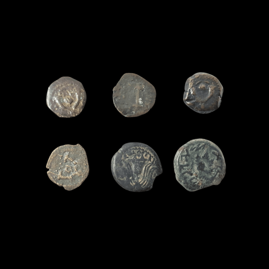 The Jewish Wars with Rome: A Box of 6 Ancient Bronze Coins - Kinzer Coins