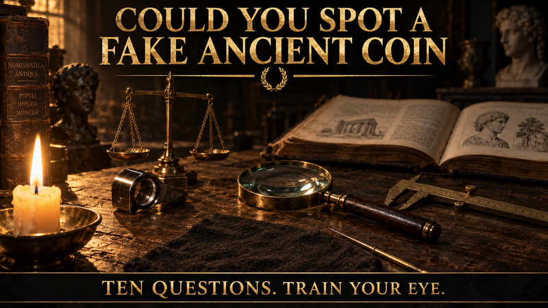 Could You Spot a Fake Ancient Coin? quiz cover for Kinzer Coins