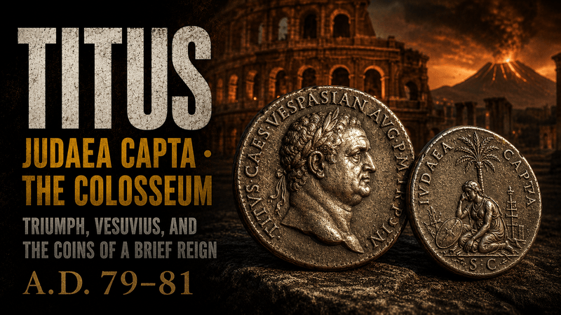 Collecting the Coins of Titus  A.D. 79–81 · Conqueror of Jerusalem · Emperor of Triumph and Tragedy - Kinzer Coins