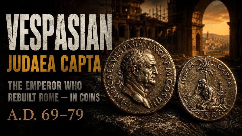 Collecting the Coins of Vespasian  A.D. 69–79 · Founder of the Flavian Dynasty · Builder of the Colosseum - Kinzer Coins