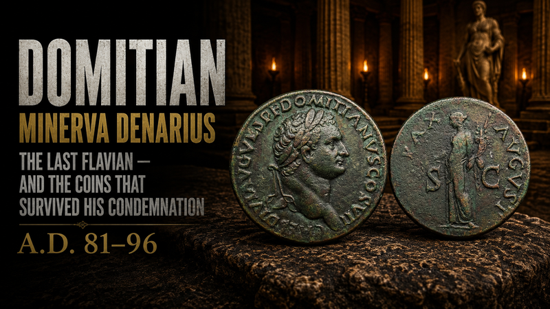 Domitian Coins: Minerva Denarii & the Last Flavian Emperor
