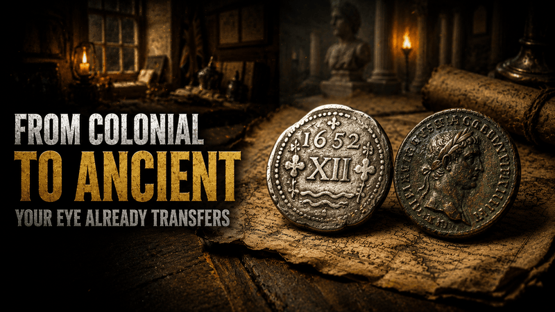 From Colonial Coins to Ancient Coins: Your Collecting Eye Already Transfers - Kinzer Coins