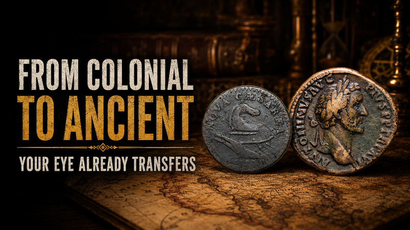 From Colonial Coins to Ancient Coins: Your Collecting Eye Already Transfers