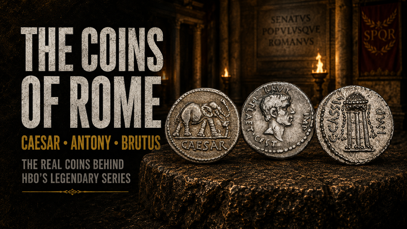 HBO Rome Coins: Caesar, Brutus, Antony, Cleopatra & Augustus