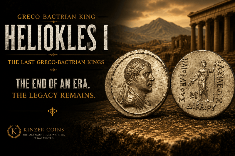 Heliokles I Tetradrachm: The Last Greco-Bactrian Kings - Kinzer Coins