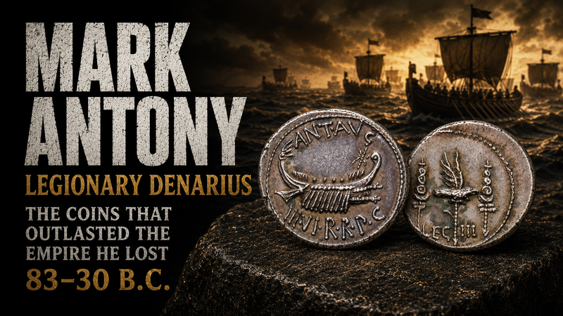 Mark Antony Coins: Legionary Denarii, Cleopatra & Actium