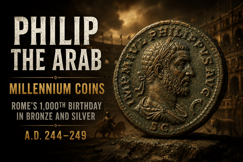 Philip the Arab and His Coins: The Emperor Who Celebrated Rome's 1,000th Birthday  AD 244–249 · Millennium Emperor · The Famous Animal Coins - Kinzer Coins