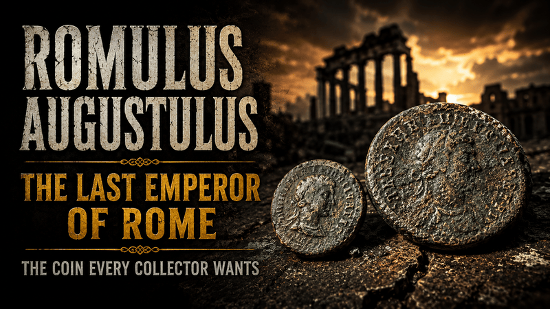 Romulus Augustulus — The Last Emperor of Western Rome  A.D. 475–476 · The Final Name in the Imperial Line · The Coin Every Collector Wants and Almost None Can Find - Kinzer Coins