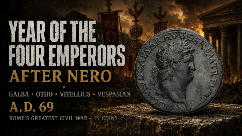Year of the Four Emperors after Nero — Galba, Otho, Vitellius and Vespasian